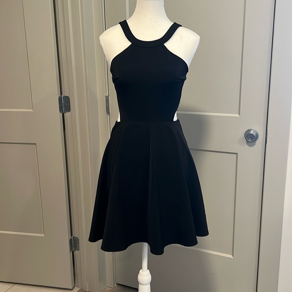 Express Black cut out dress with open back